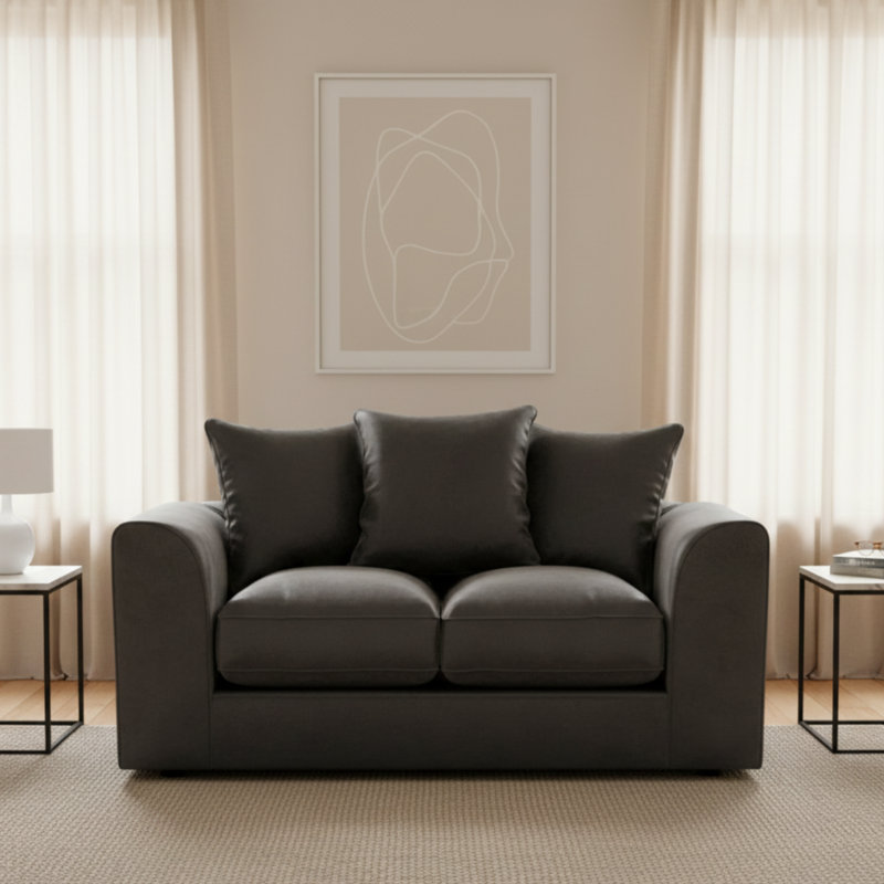 2 Seater Velvet Sofa, Grey