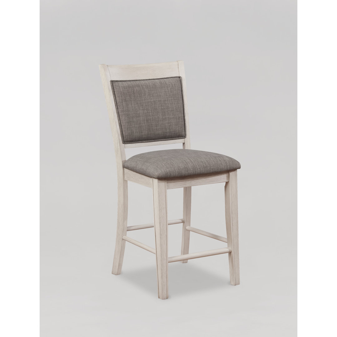 Donaldson Upholstered Counter Stool with Solid Wood Frame (Set of 2) Laurel Foundry Modern Farmhouse®