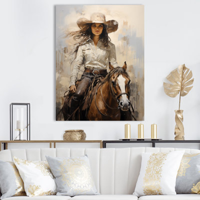" Minimalism Cowgirl Painting "