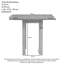 Forelli 90 cm Extendable Oak Square Wood Top Dining Table with Wood Base