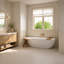2 Handle Wall Mount Waterfall Bathroom Roman Tub Faucet-111124566