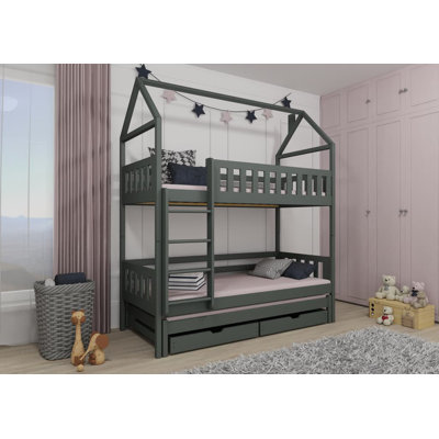 Nolina Kids Bunk Bed with Trundle with Drawers