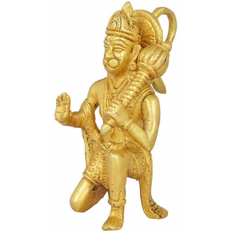4 po Hanuman Ji en Ashirwad Mudra en laiton | Fait à la main | Fabriqué en Inde