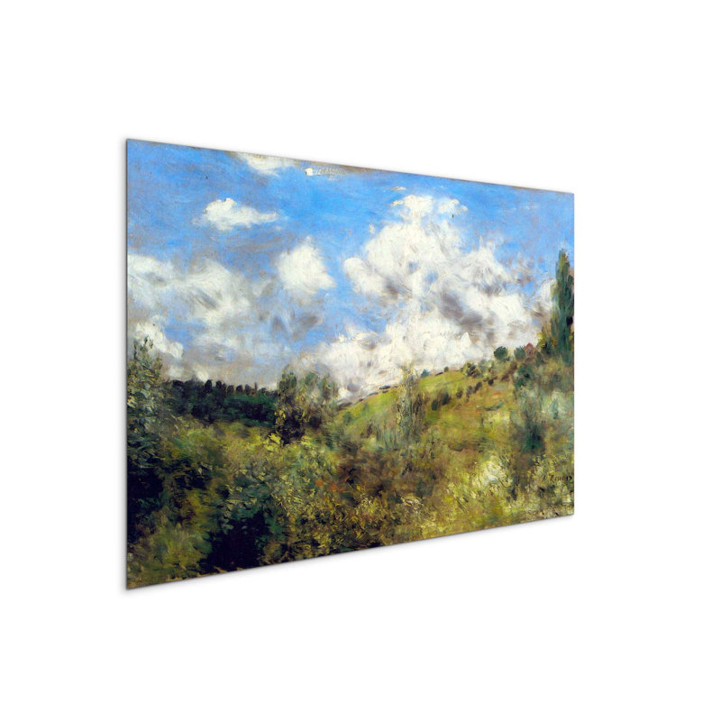 Country View by Renoir Pierre-Auguste 53×80 cm MetalArt Materic Aluminum Satin Effect, Frameless Panel, Lightweight Ready to Hang