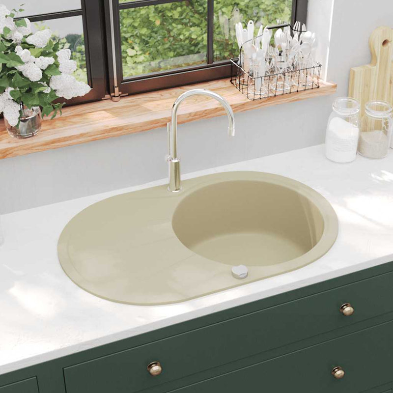 Évier de cuisine vidaXL, Beige