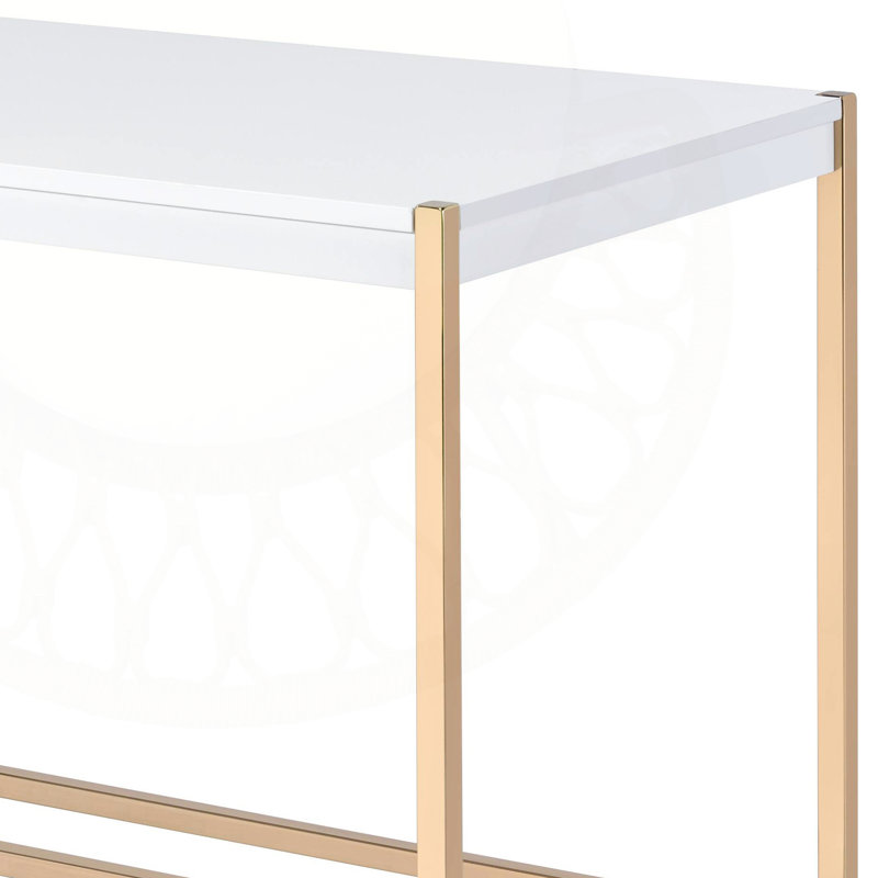 Écriture Lagena avec port USB pour une configuration de bureau à domicile moderne et élégante, Blanc