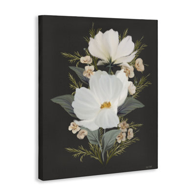 Lace Cosmos Flowers Canvas, design by House Fenway