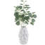 Vase de table en céramique blanc mat