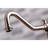 Kingston Brass Restoration Two-Handle 4-Hole Deck Mount Bridge Kitchen Faucet with Brass Side Sprayer-35598762