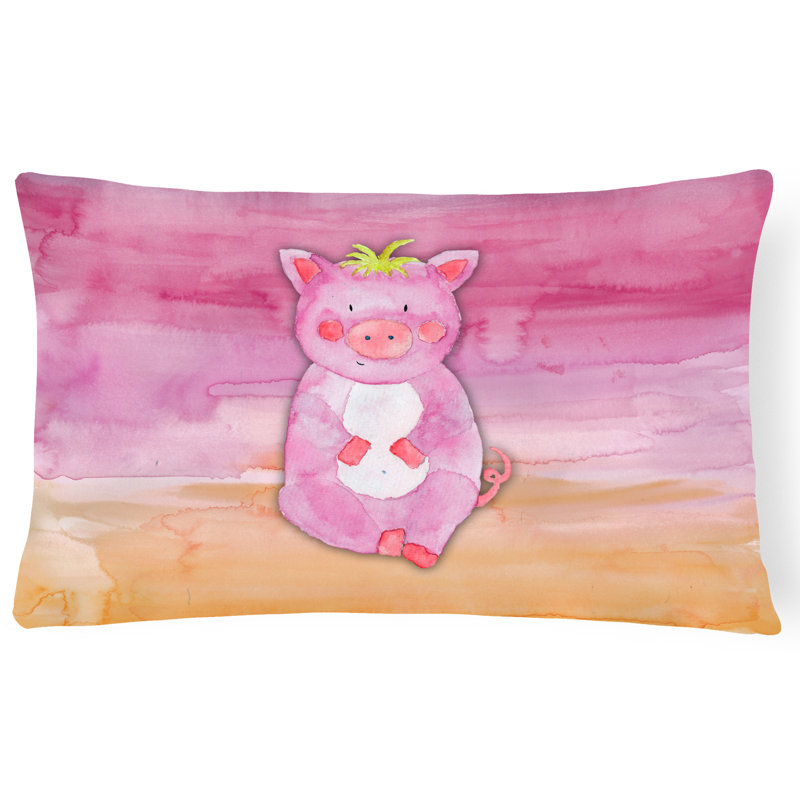  Coussin lombaire aquarelle cochon