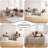 Upholstered 108" Chenille Frameless L-Shaped 3-Piece Cloudy Boneless Corner Sectional with 6 Throw Pillows,No Assembly Required-180946720