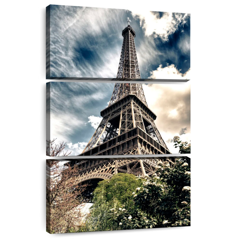 Nicci Eiffel Tower From Below, 65" H x 42" W