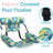 2 Pack Ultimate Comfort Inflatable Pool Floats With Soft Fabric Cover And Ergonomic Headrest Perfect For Pool Party, Sea, Beach, Lake River,Multicolor 30In L X 16In W