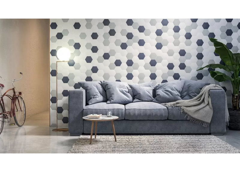 6 in. x 6.8 in. Matte Porcelain Tile, White