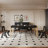 Black Rectangular Solid Wood Butterfly Leaf Dining Table-1333576993