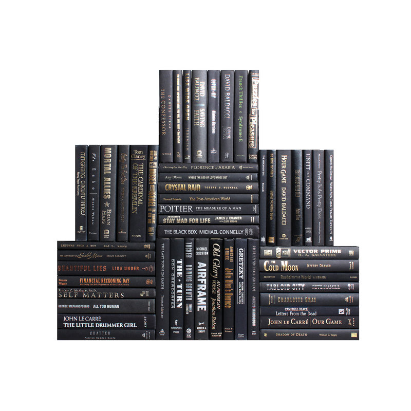 Modern Black Book Wall, 50