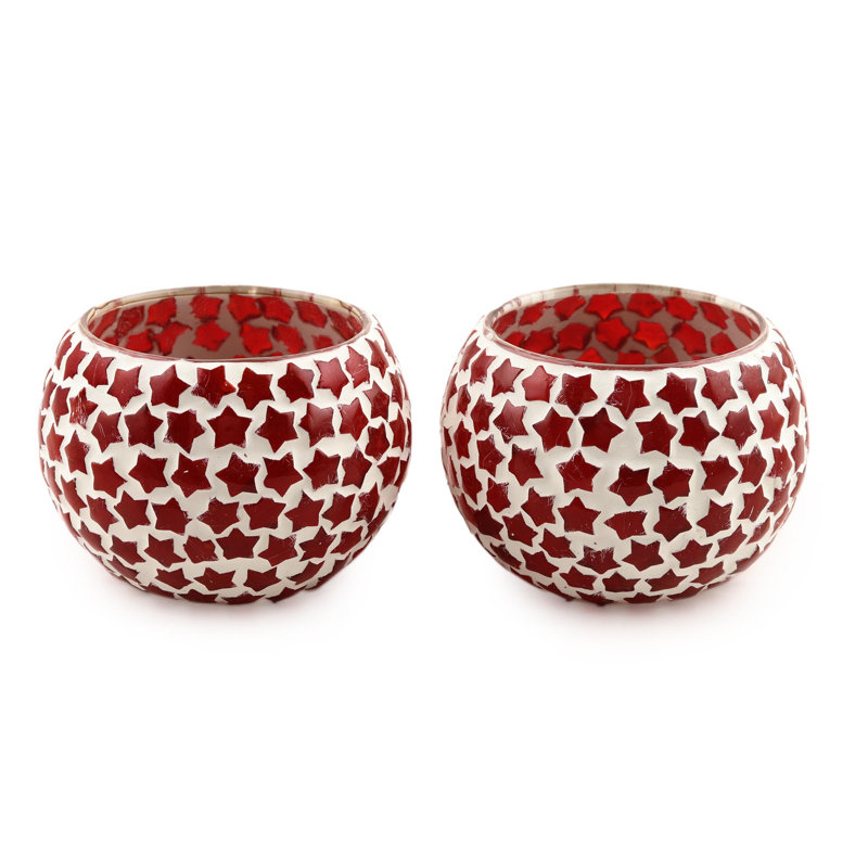2.6'' H Glass Tabletop Tealight Holder