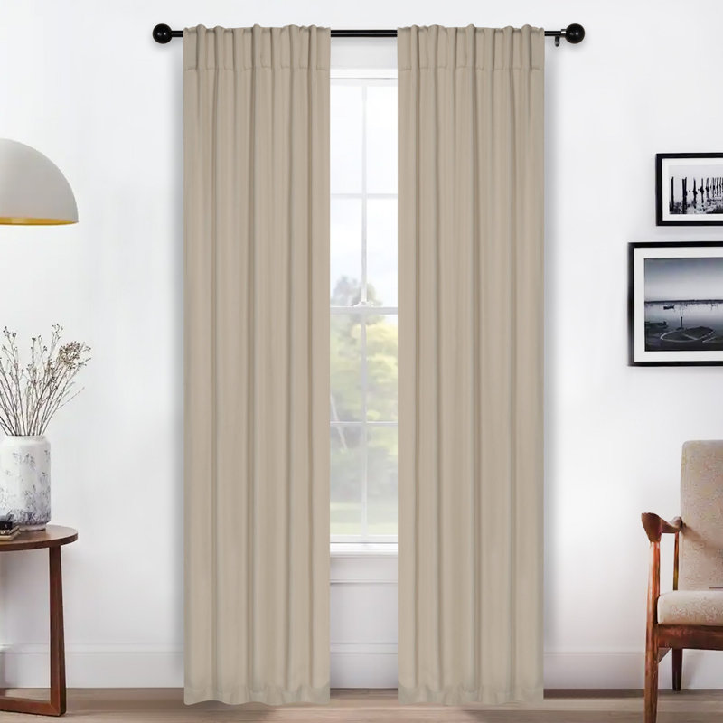 Rideaux obscurcissant et passe-tringle Levatt Classic, Ivoire, L 26 po x L 84 po