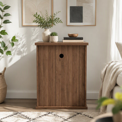 Table de bout pour chien avec station de charge et porte en verre