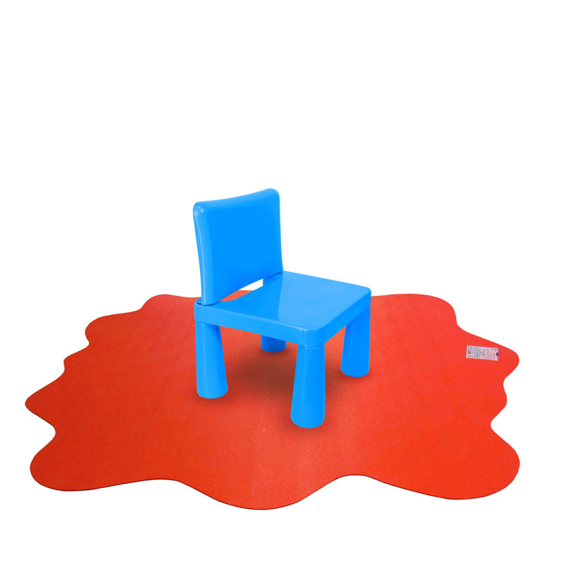 Cleartex Low Pile Carpets Straight Chair Mat, Volcanic Red