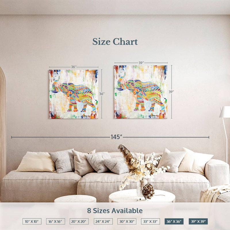 Brampt Magical Elephant, 36" H x 36" W