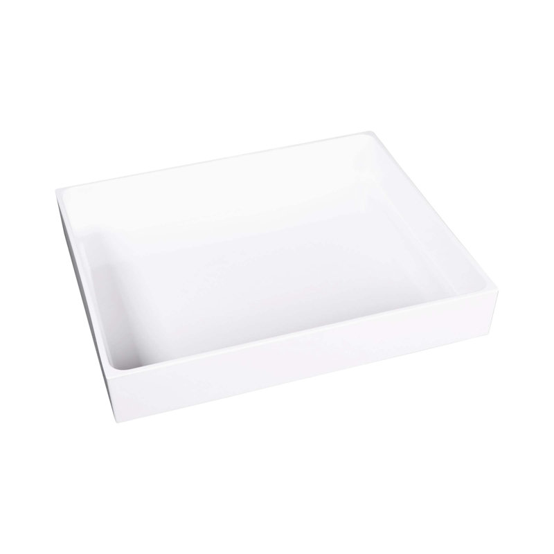 Plateau européen en mélamine, Noir, H 2 po x l 12 po x P 10 po