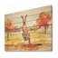 Kangourou brun et orange - imprimé kangourou sur bois-782761865