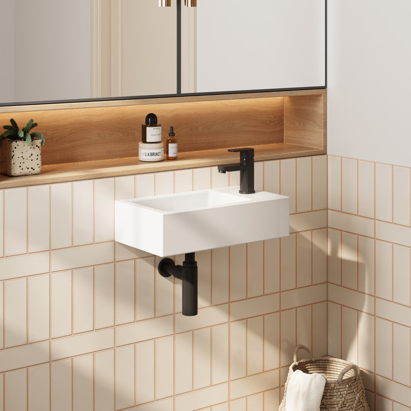 Lavabo de salle de bain mural HOROW, Oui