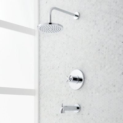 Vassor Pressure Balance Tub and Shower System - Chrome