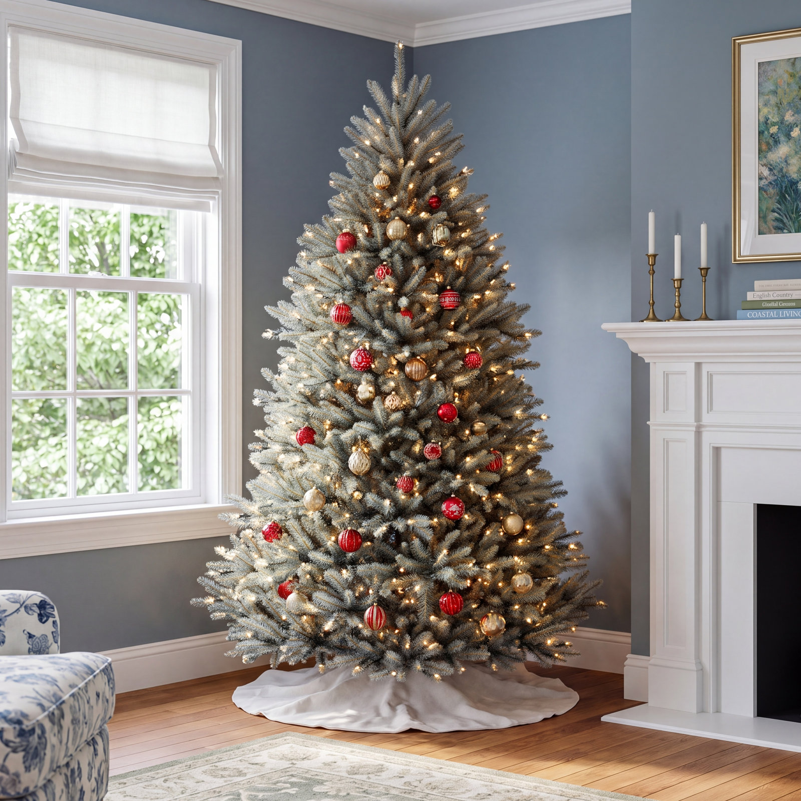 Pre-Lit Balsam Fir Christmas Tree, 90