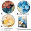 Hydrangea Blooms en bleu et jaune, reproduction sur toile-143547276-143547265