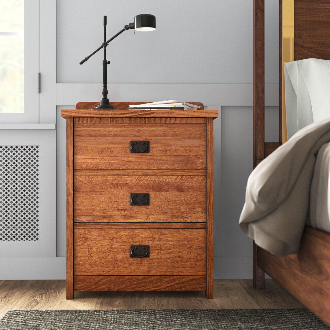 24'' W Solid Wood Nightstand Red Barrel Studio®