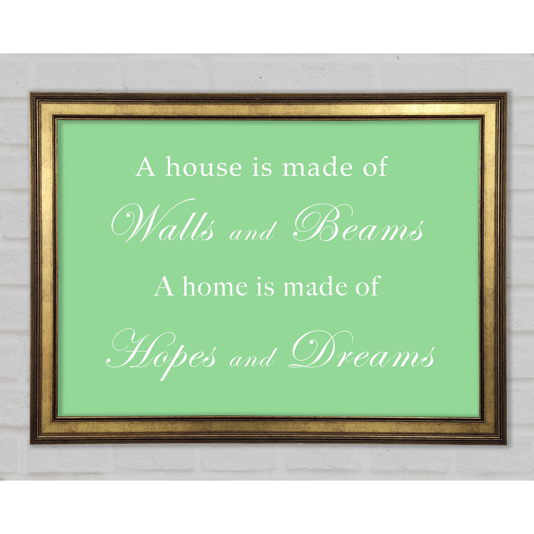 Home Quote Walls N Beams Hopes N Dreams Gerahmter Druck