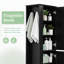 Armoire de rangement autoportante de 68 po de hauteur pour salle de bain, armoire de rangement en panneau de fibres à densité moyenne avec crochets latéraux et tablettes réglables, armoire de rangement pour salle de bain, salle de lavage