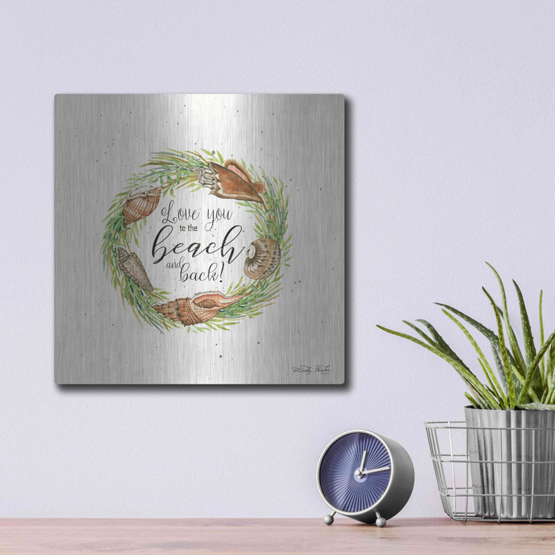 «Love You To The Beach Shell Wreath» par Cindy Jacobs, H 12 po x l 12 po