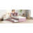 Twin Bed With Trundle,Bookcase,Pink-490573846-490573928