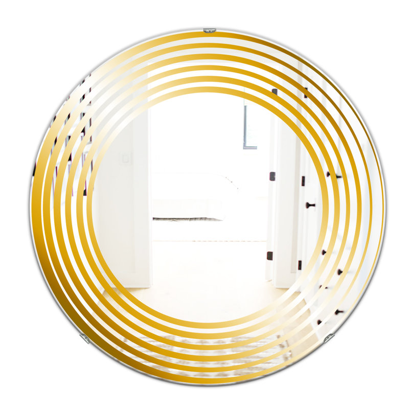 Miroir d'appoint Circles Glam, H 23,6 po x l 23,6 po