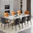 9-Piece Dining Table Set With 63''-94.5'' Extendable Sintered Stone Dining Table And 8 Faux Leather Wingback Chairs-1945916664-1945916662