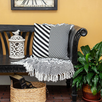 Parkland Collection Arthur White Throw Pillow