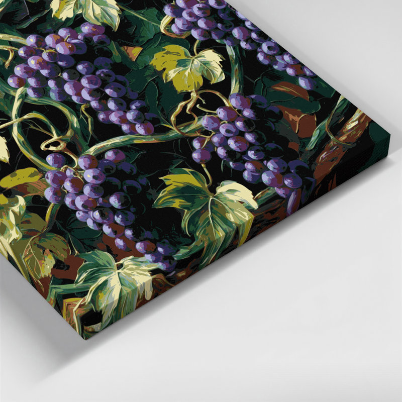 Art mural sur toile Botanical Grape Vines, 11" H x 14" W