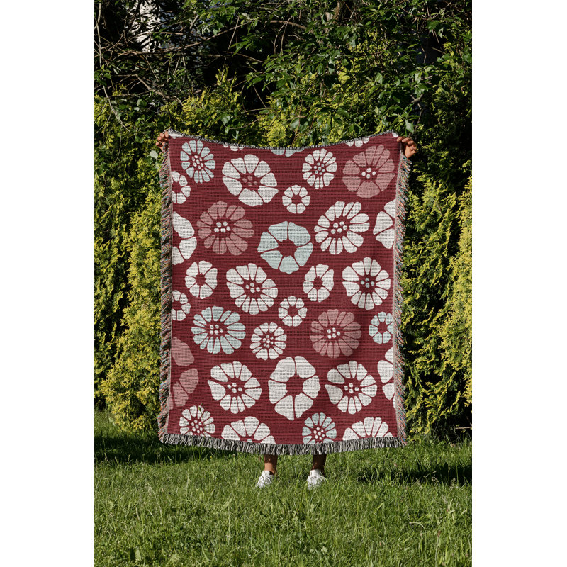 Jeté en coton Valu, 50 x 70, Rouge