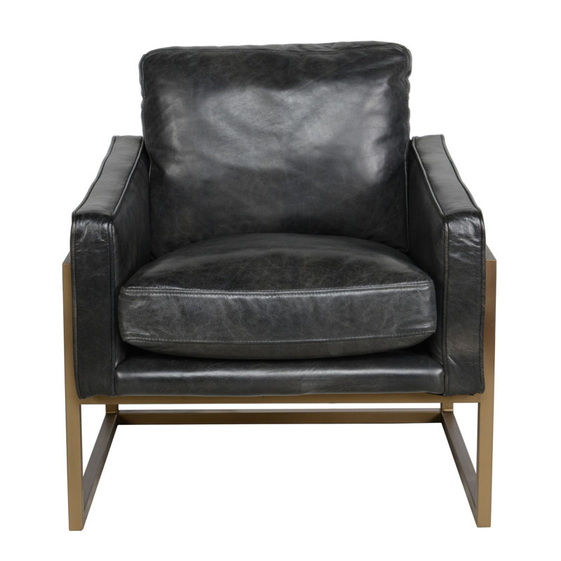 Armchair, Black, Gold