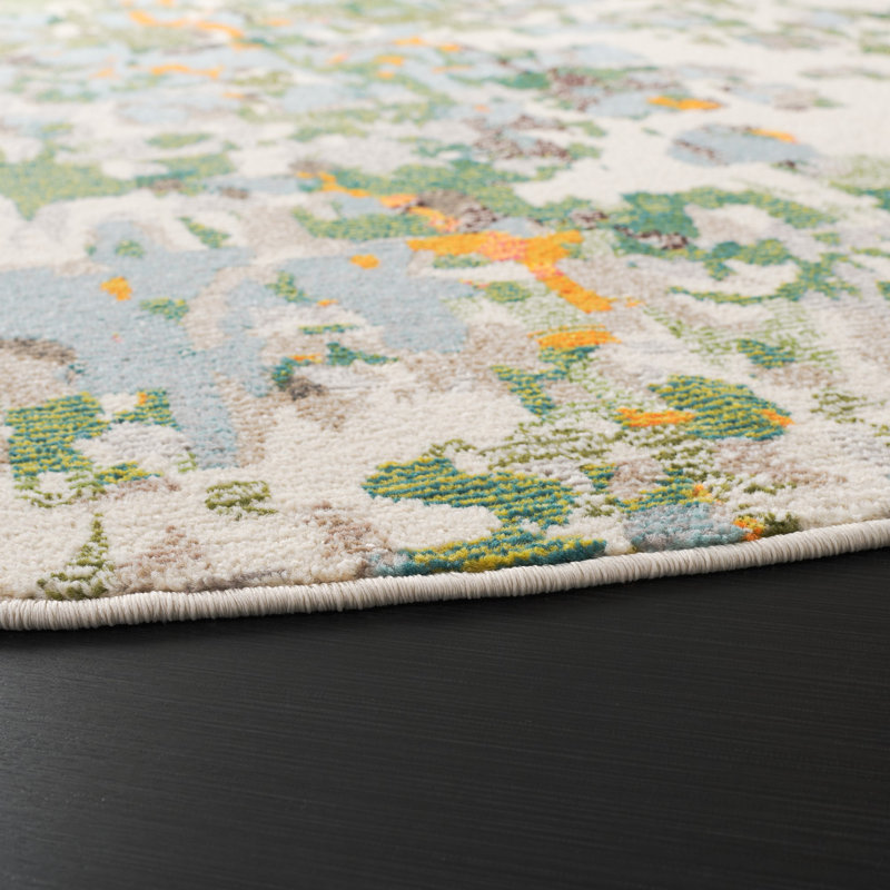 Monaco Performance Abstract Rug, Round 6'7"