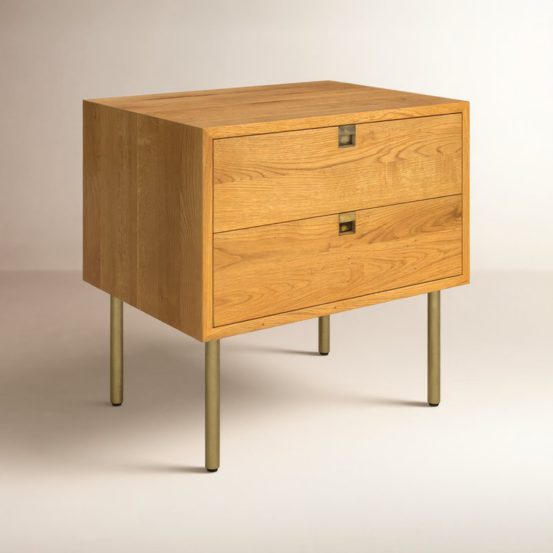 Carlisle 2 - Drawer Nightstand, Natural Oak