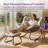 All-Weather Wicker Egg Rocking Chair With Ottoman, Plush Cushions, Indoor Outdoor Lounge-1052796016