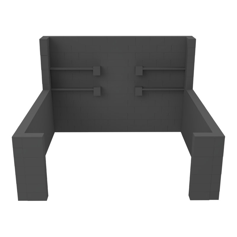 Ensemble de kiosque pour salon professionnel, Gris foncé