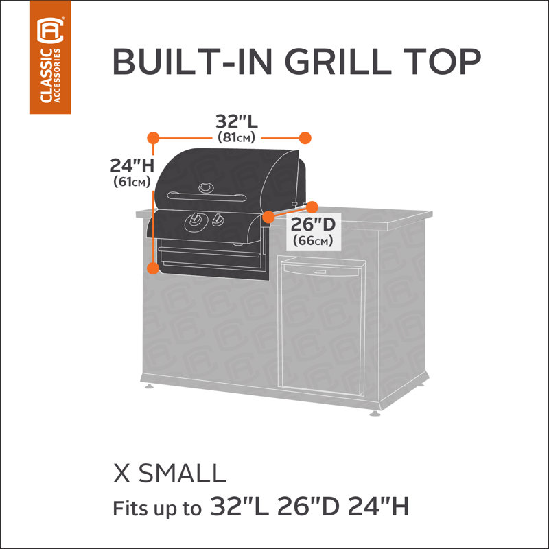 Arlmont & Co. Kristian Grill Cover, 24.75" H x 33" W x 27" D