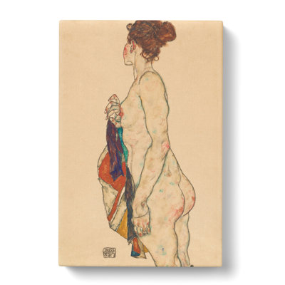 Nude Female Vol.1 by Egon Schiele - Wrapped Canvas Painting