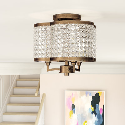 Plafonnier semi-encastré 3 lumières Belisle