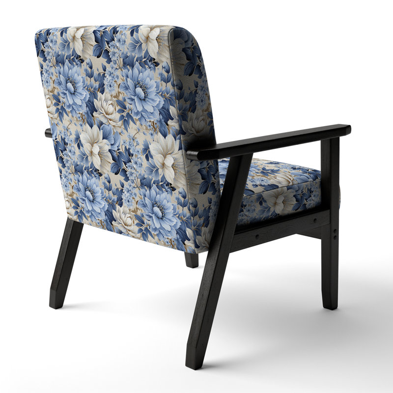 Fauteuil d'appoint rembourré bleu Blue Vintage Whispers